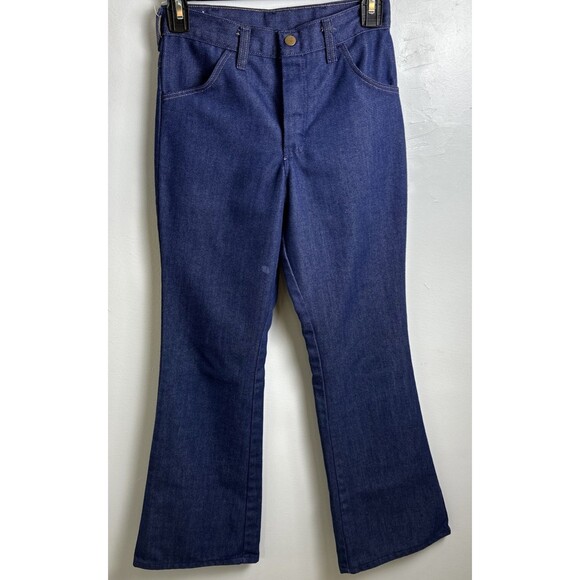 vintage wrangler boot flare jeans student size 27x34 deadstock 70s USA made - Picture 1 of 12